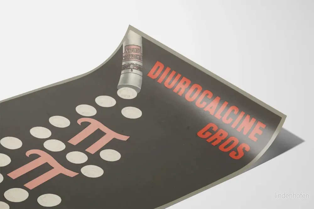 Vintageaffisch Diurocalcine Gros väggdekoration - Bild 3