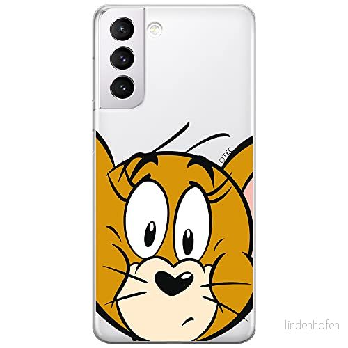 ERT GROUP mobiltelefonfodral för Samsung S21 PLUS originalt och officiellt licensierat Tom and Jerry mönster 002 optimalt anpassad till formen på mobiltelefonen, gedeeltelijk transparant 5903932384109