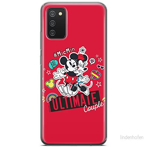 ERT GROUP mobiltelefonfodral för Samsung A02S originalt och officiellt licensierat Disney mönster Mickey & Minnie 012 optimalt anpassad till formen på mobiltelefonen, fodral tillverkad av TPU plast 5903040225134