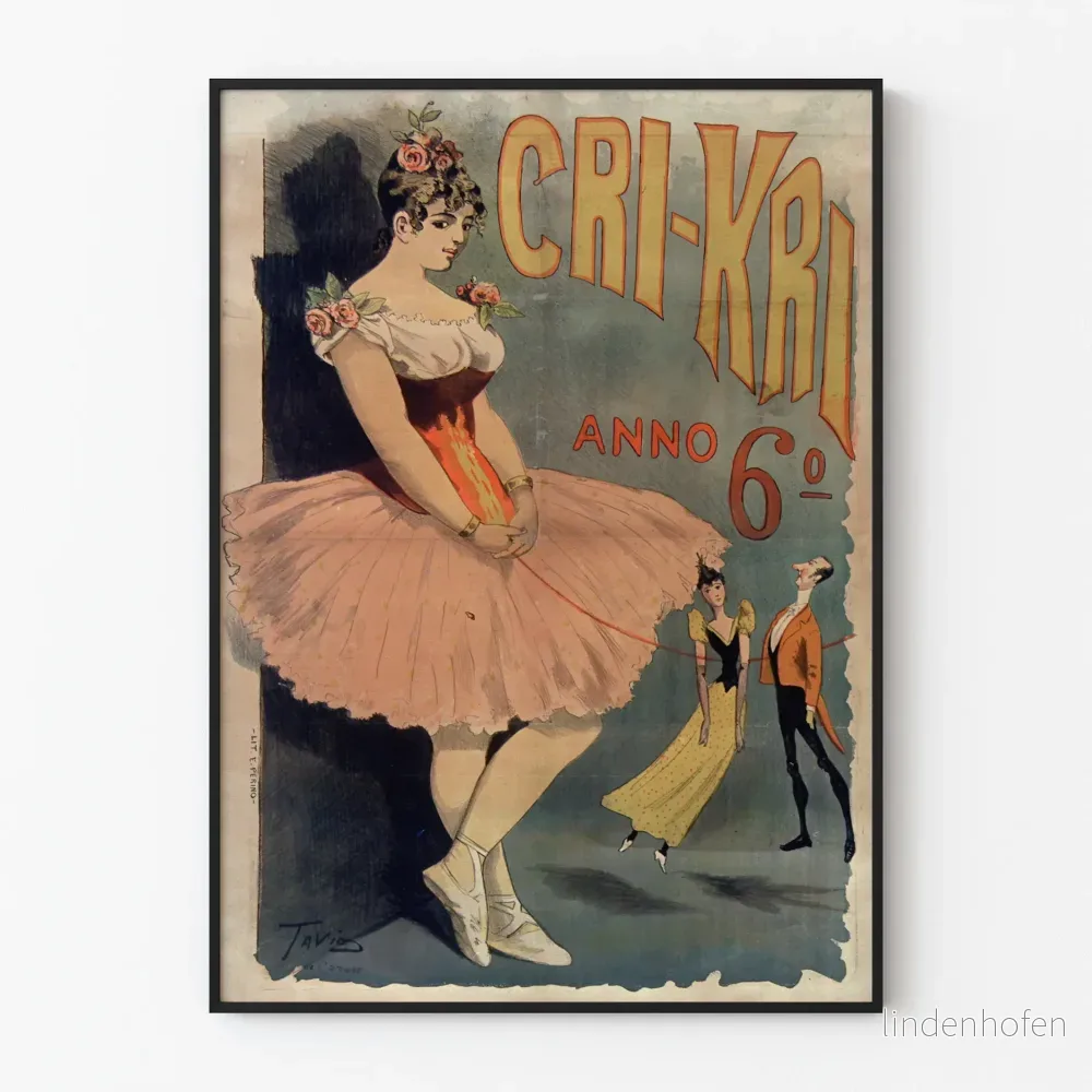 Vintageposter Cri-Kri Ballerina och Marionetter