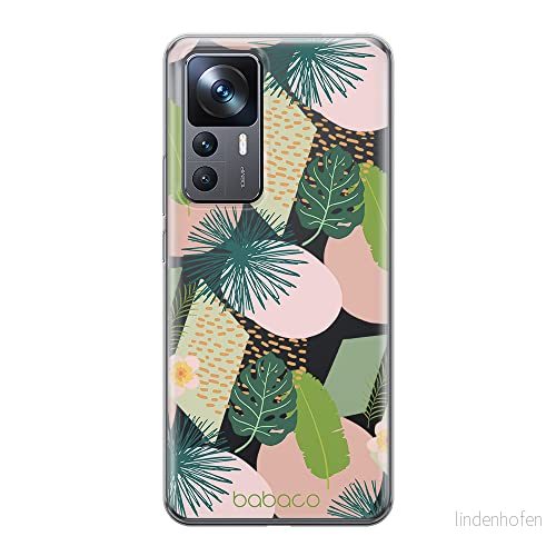 ERT GROUP mobiltelefonfodral för Xiaomi 12T/12T pro/K50 Ultra originalt och officiellt licensierat Babaco mönster Plants 012 optimalt anpassad till formen på mobiltelefonen, gedeeltelijk transparant 5905511580803