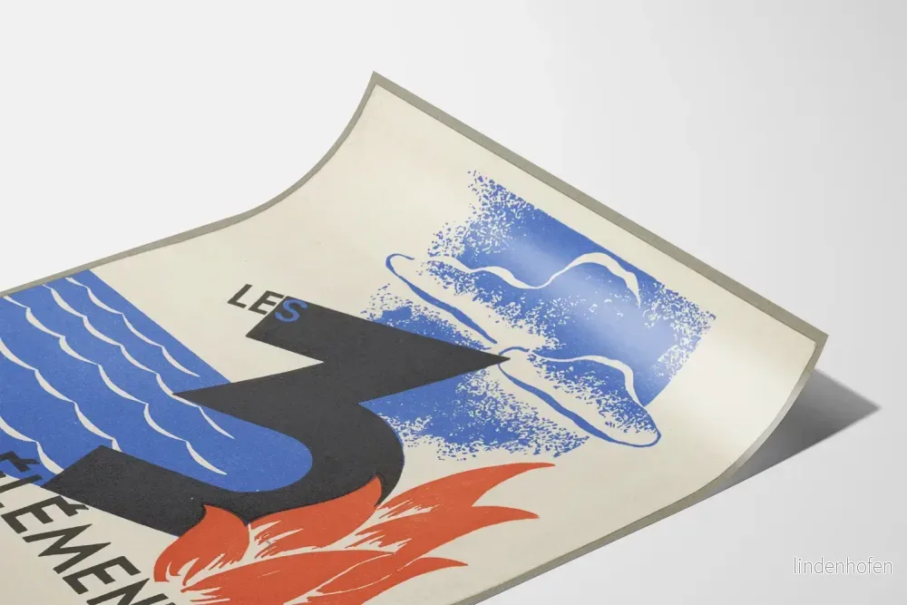 Dekorativ poster med de 3 elementen i vintage grafisk design - Bild 3