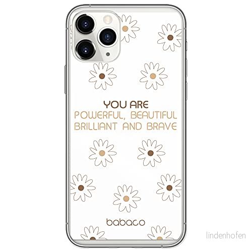 ERT GROUP mobiltelefonfodral för Apple Iphone 11 PRO originalt och officiellt licensierat Babaco mönster Positive vibes 003 Vit anpassad till formen på mobiltelefonen, gedeeltelijk transparant 5903932968736