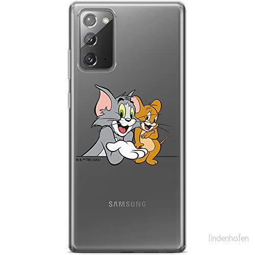 ERT GROUP mobiltelefonfodral för Samsung GALAXY NOTE 20 originalt och officiellt licensierat Tom and Jerry mönster 005 optimalt anpassad till formen på mobiltelefonen, gedeeltelijk transparant 5904805248887