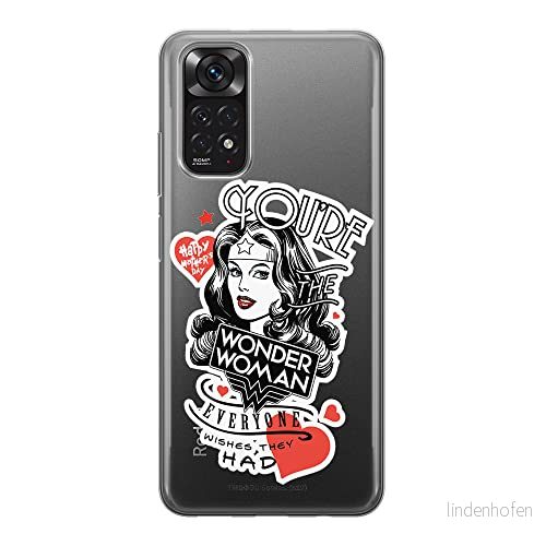 ERT GROUP mobiltelefonfodral för Xiaomi REDMI NOTE 11S 4G / 11 originalt och officiellt licensierat DC mönster Wonder Woman 014, gedeeltelijk transparant 5905511555092