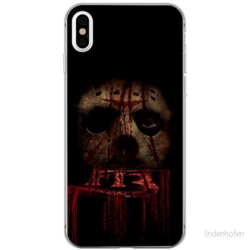 ERT GROUP mobiltelefonfodral för Iphone XS Max originalt och officiellt licensierat Horror mönster Friday the 13th 013 optimalt anpassad till formen på mobiltelefonen, fodral tillverkad av TPU plast 5905511109400