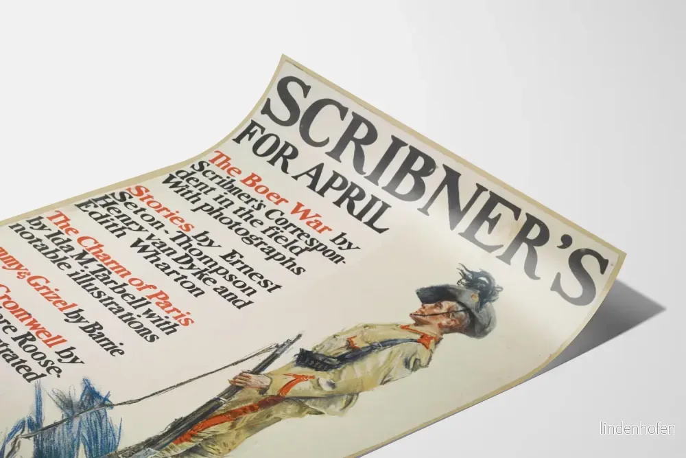 Vintageposter Scribner's för april Boerkriget och litteratur - Bild 3