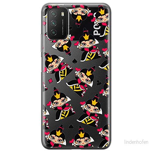 ERT GROUP mobiltelefonfodral för Xiaomi REDMI 9T/ POCO M3 originalt och officiellt licensierat Disney mönster Queen of Hearts 002 anpassad till formen på mobiltelefonen, gedeeltelijk transparant 5905131434326