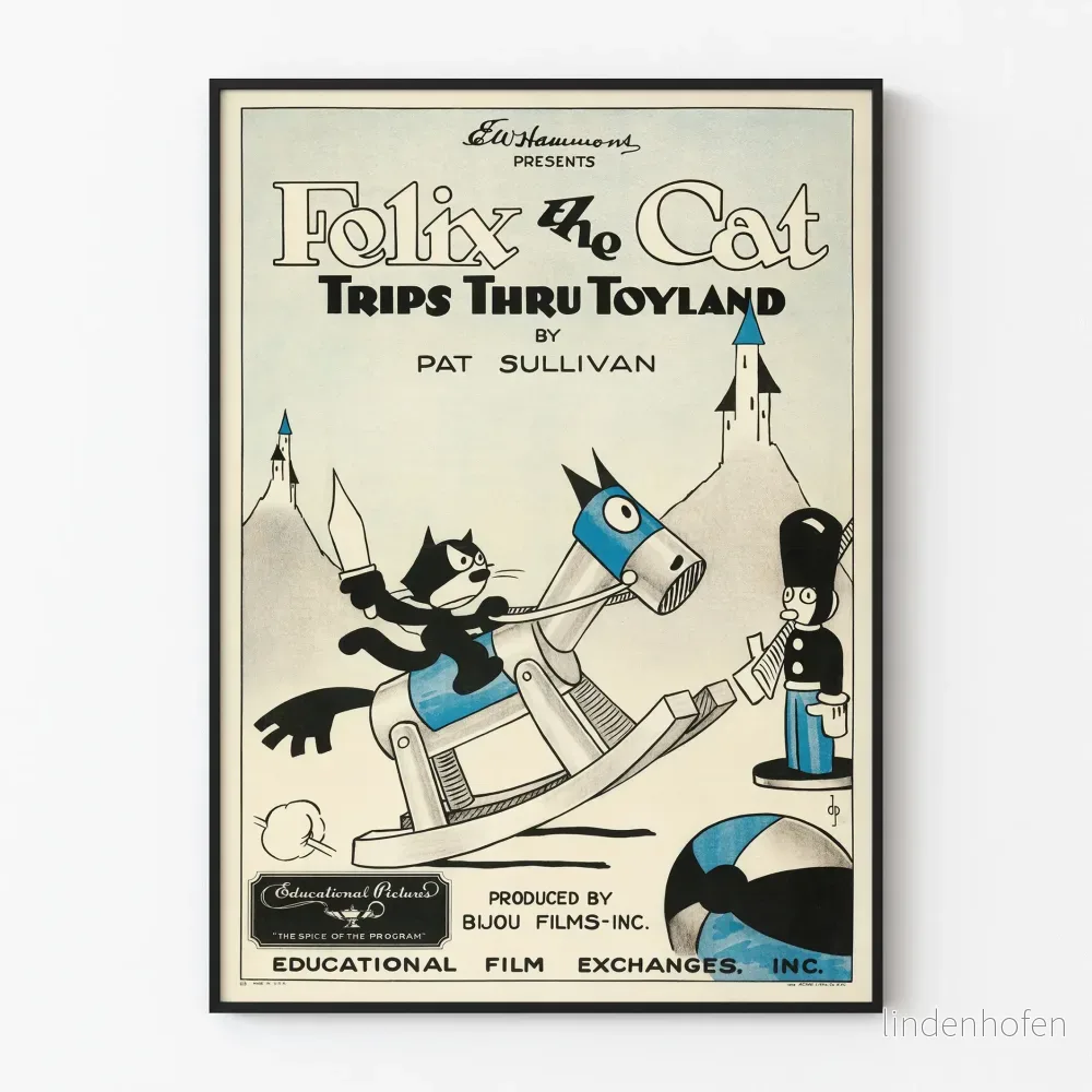 Vintageposter med Felix the Cat - Retro väggdekoration