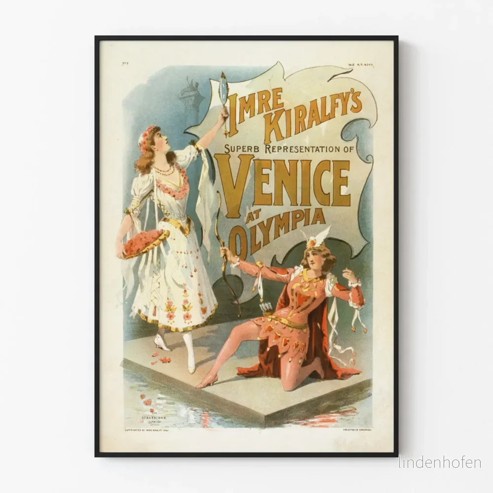 Vintageposter Imre Kiralfy Venisrepresentation på Olympia