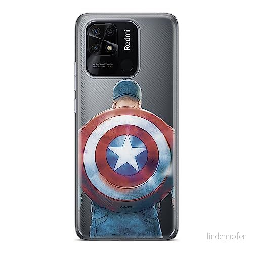 ERT GROUP mobiltelefonfodral för Xiaomi REDMI 10C originalt och officiellt licensierat Marvel mönster Captain America 002 optimalt anpassad till formen på mobiltelefonen, gedeeltelijk transparant 5905511539382