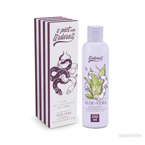 ARDARAZ vattenbaserad smörjgel, med fräsch effekt aloe vera och hyaluronsyra. 2 i 1 kroppsmassagegel glidmedel. 200 ml 8436573120838