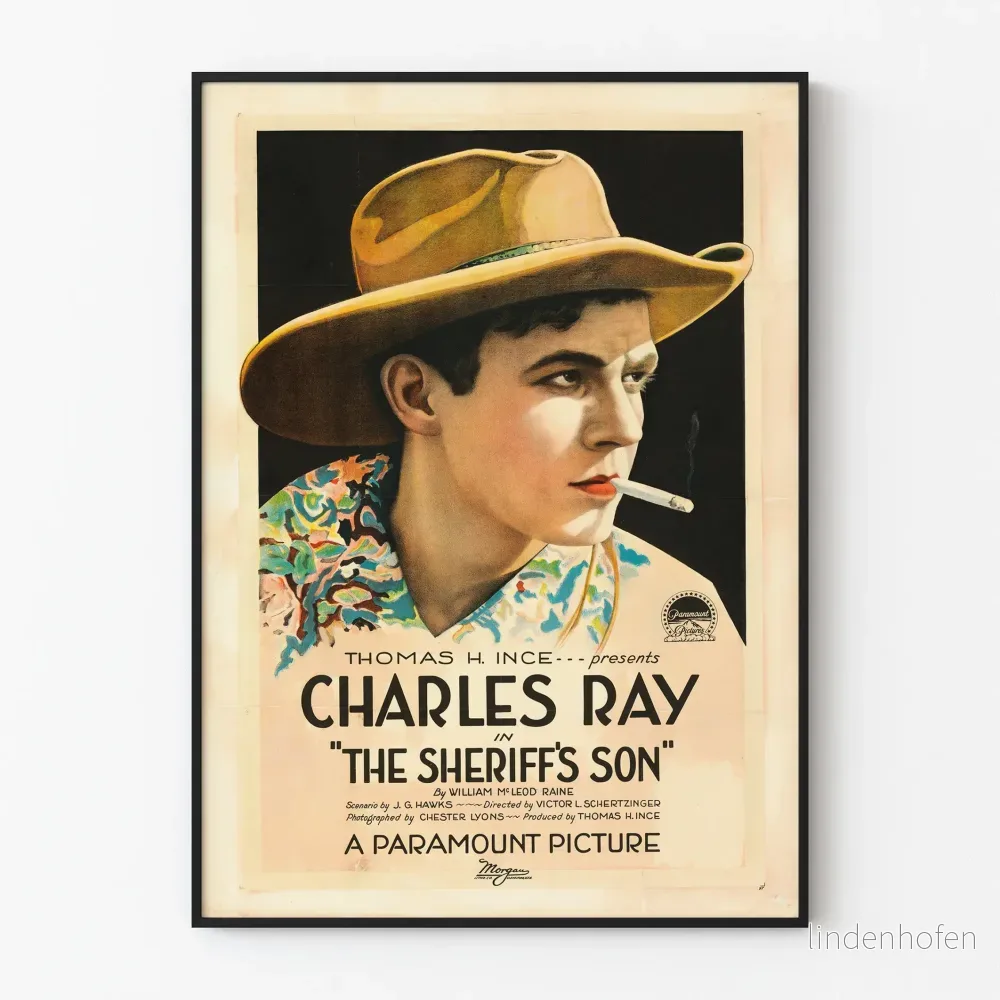 Vintageposter The Sheriff's Son västerländsk retroinredning