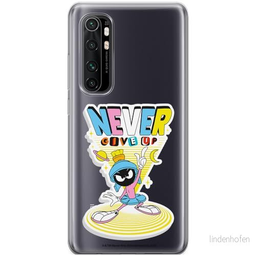 ERT GROUP mobiltelefonfodral för Xiaomi MI NOTE 10 Lite originalt och officiellt licensierat Looney Tunes mönster Marvin 005 anpassad till formen på mobiltelefonen, gedeeltelijk transparant 5905795128425