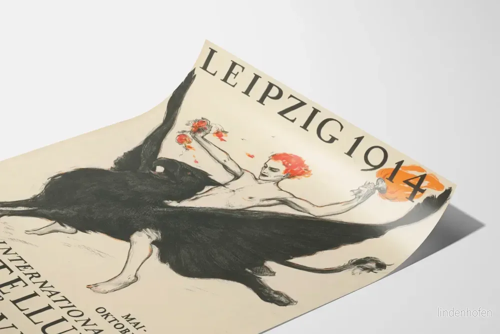 Vintageposter Leipzig 1914 - Internationell utställning av grafik och bok - Bild 3