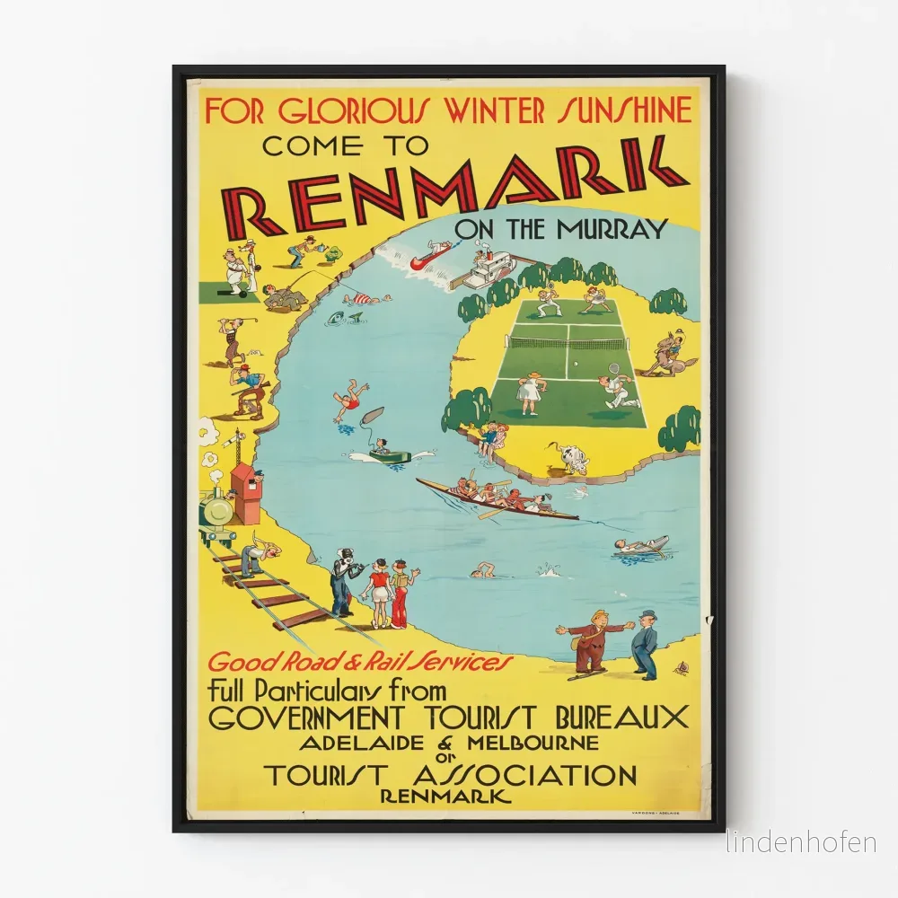 Vintageposter Renmark vid Murray - Retro väggdekoration