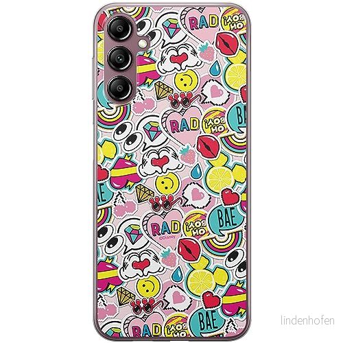 ERT GROUP mobiltelefonfodral för Samsung A14 4G/5G originalt och officiellt licensierat Disney mönster Mickey & Minnie 014 anpassad till formen på mobiltelefonen, fodral tillverkad av TPU plast 5905511819323
