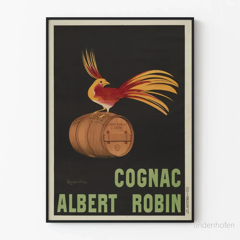 Vintageposter Cognac Albert Robin dekorativ