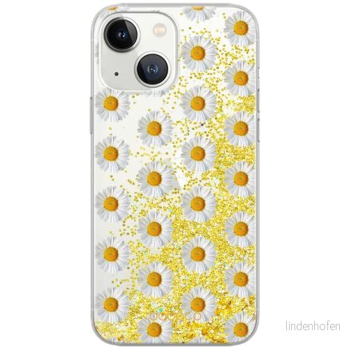 ERT GROUP mobiltelefonfodral för Apple Iphone 13 originalt och officiellt licensierat Babaco mönster Flowers 009 Vit optimalt anpassad till formen på mobiltelefonen, med glitter overflow effekt 5904805761010