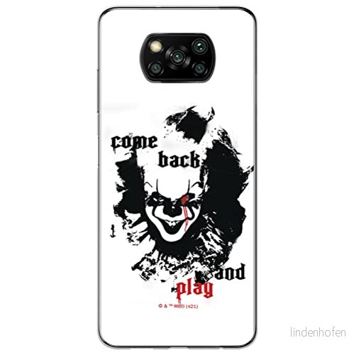 ERT GROUP mobiltelefonfodral för Xiaomi POCOPHONE X3 originalt och officiellt licensierat Horror mönster It 011 optimalt anpassad till formen på mobiltelefonen, fodral tillverkad av TPU plast 5905131978639