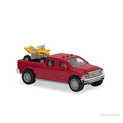 Driven Micro Set med 2 transporter pick up lastbil och fyrhjuling, 17 cm lampor toner leksaksbil, funktioner leksak från 3 år 62243344532