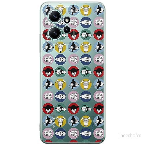 ERT GROUP mobiltelefonfodral för Xiaomi REDMI NOTE 12 4G originalt och officiellt licensierat Disney mönster Mickey & Friends 002 anpassad till formen på mobiltelefonen, gedeeltelijk transparant 5905511937188