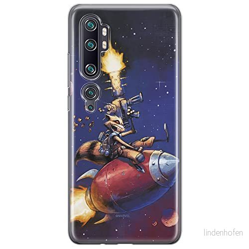 ERT GROUP mobiltelefonfodral för Xiaomi MI NOTE 10 / PRO originalt och officiellt licensierat Marvel mönster Rocket 007, fodral tillverkad av TPU plast 5904805580222