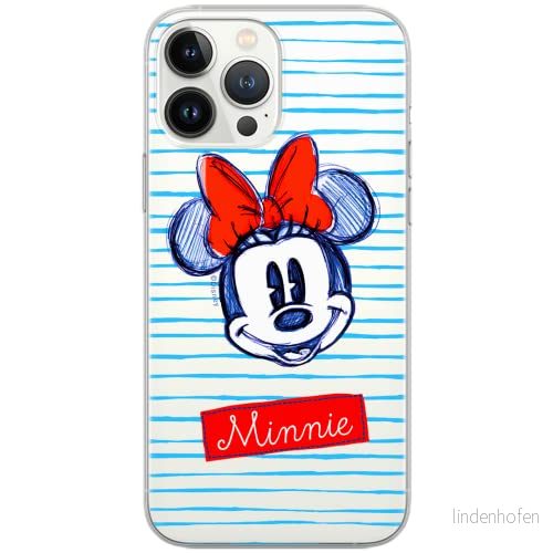 ERT GROUP mobiltelefonfodral för Huawei P30 Lite originalt och officiellt licensierat Disney mönster Minnie 011 Vit optimalt anpassad till formen på mobiltelefonen, gedeeltelijk transparant 5902980424522
