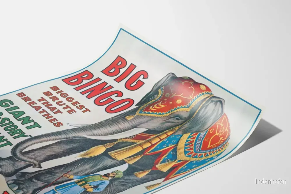 Vintageposter Big Bingo - Gigantisk dekorativ elefant - Bild 3