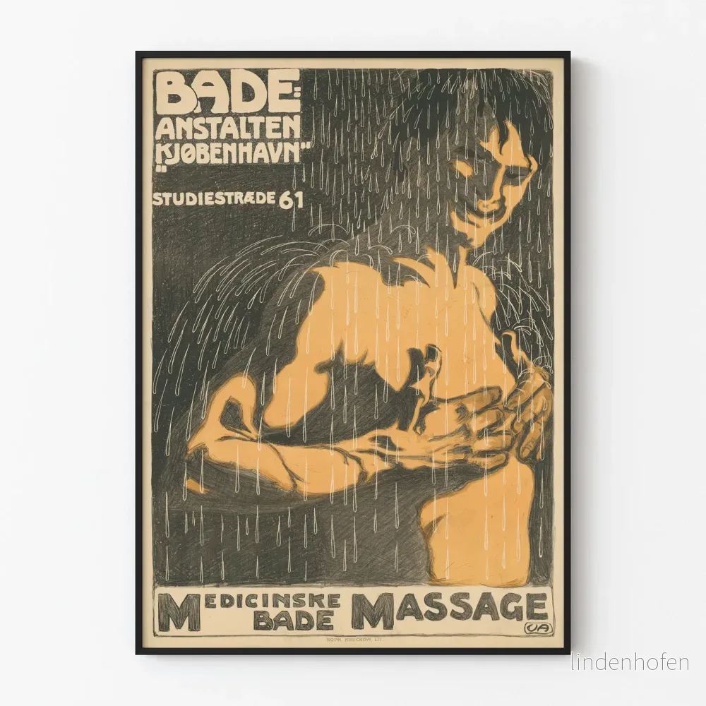 Vintageposter för Badeanstalten Kjøbenhavn – Väggdekoration för Hälsa och Välbefinnande