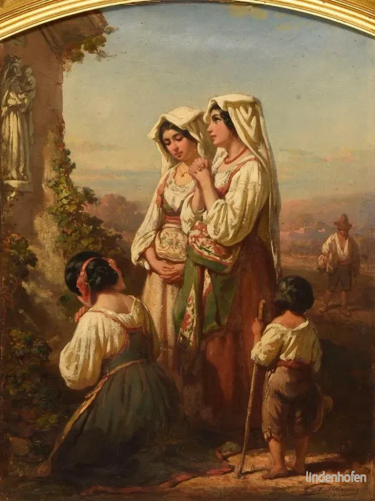 Målning Böner till Madonnan - Auguste Delacroix | Konsttryck - Bild 2
