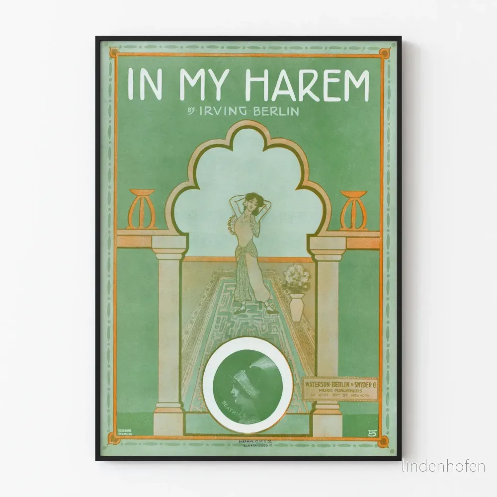 Vintageposter In My Harem av Irving Berlin