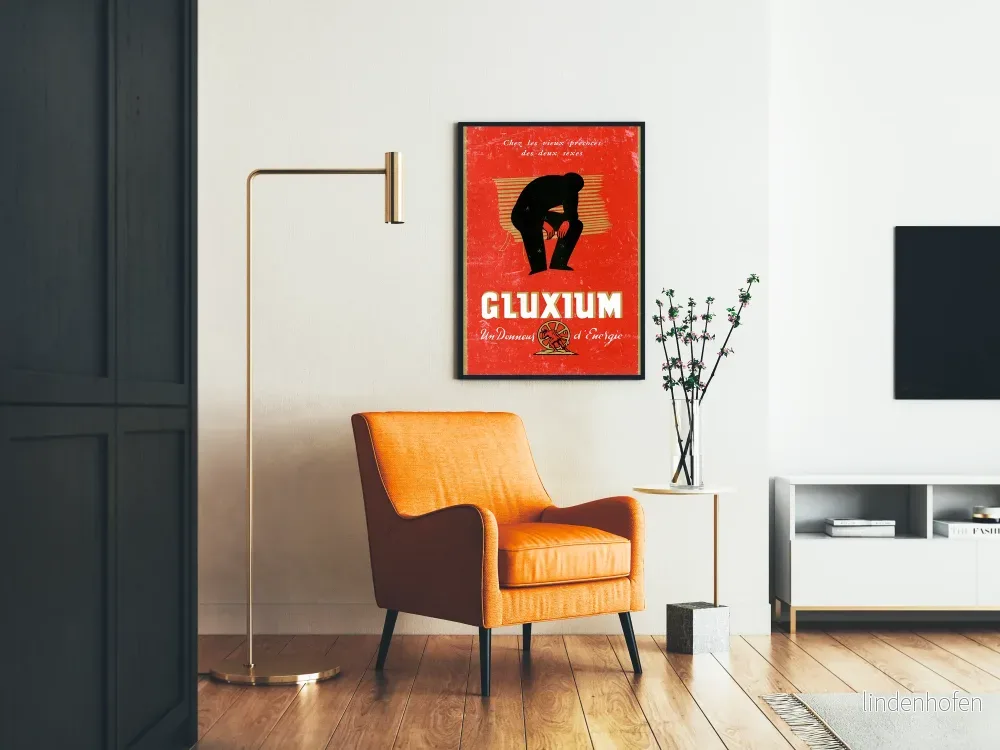 Vintageposter Gluxium - Retro energigivande väggdekoration - Bild 2
