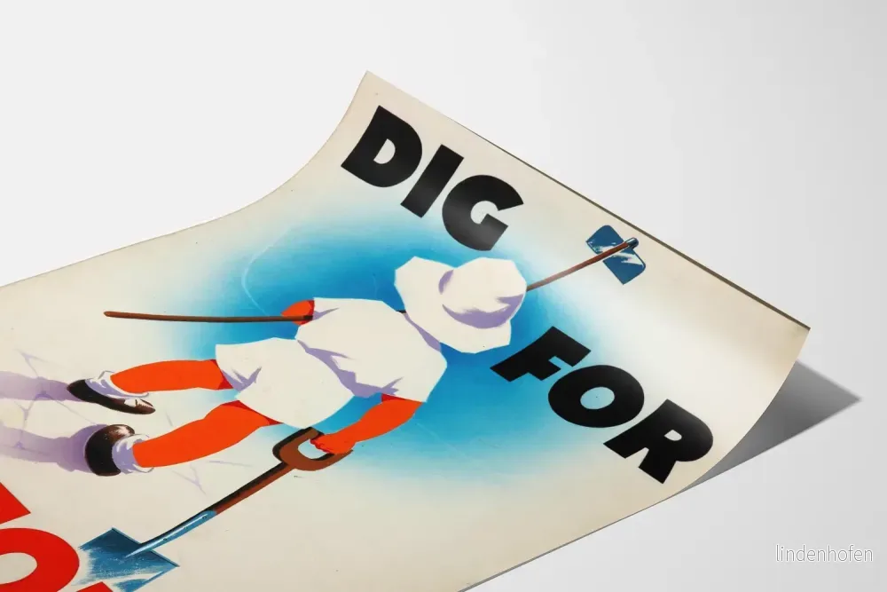 Vintage poster för väggdekoration 'Dig for Victory' Barn i trädgården - Bild 3