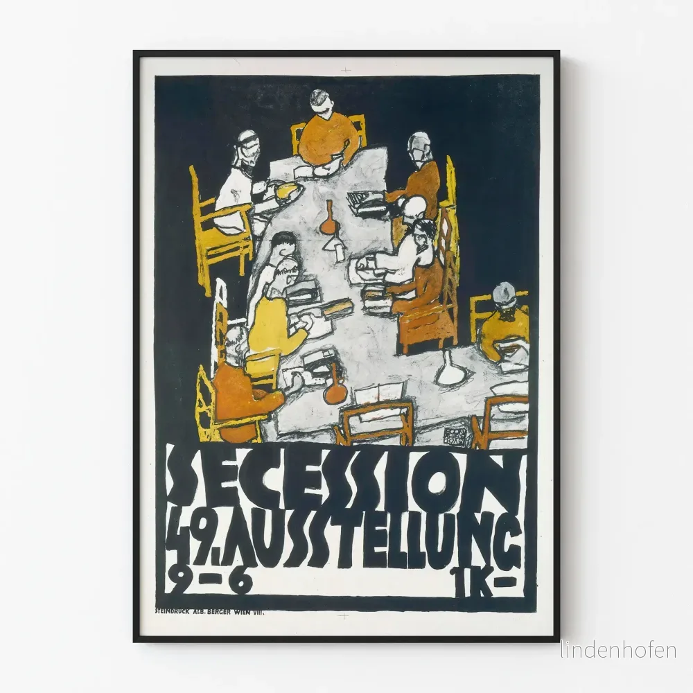 Secessionsaffisch 49:e konstutställning vintage