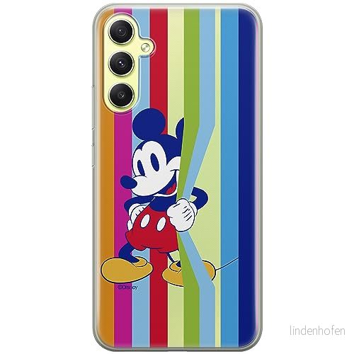 ERT GROUP mobiltelefonfodral för Samsung A34 5G originalt och officiellt licensierat Disney mönster Mickey 026 optimalt anpassad till formen på mobiltelefonen, gedeeltelijk transparant 5905511775636