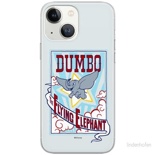 ERT GROUP mobiltelefonfodral för Iphone 13 originalt och officiellt licensierat Disney mönster Dumbo 002 Vit optimalt anpassad till formen på mobiltelefonen, fodral tillverkad av TPU plast 5903932918595