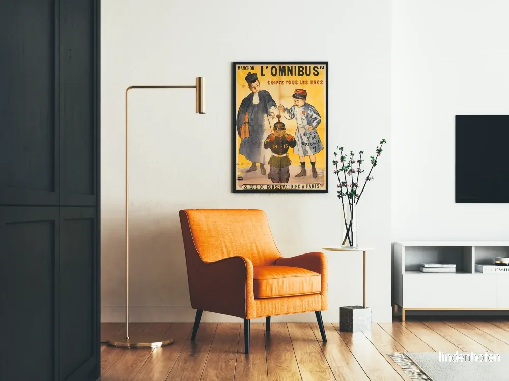 Vintageposter Manchon L'Omnibus retro väggdekoration - Bild 2