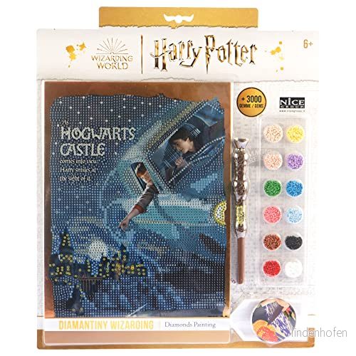Diamantiny Harry Potter Wizarding Foundation Flying Car kit med mosaik, kristallkonst, diamantmålning, 1 x bild A4, flerfärgad, 21 29,7 cm, 21014 8056779210142