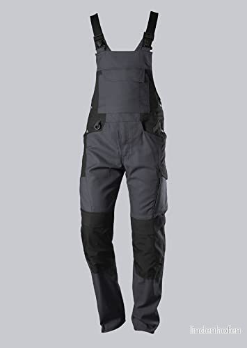 BP 1821-565-5632-33/34s tygblandning latzbyxa stretch-byxhållare med klämfästen, 65% polyester/35% bomull, antracit/svart, 33/34S storlek 4055301793294