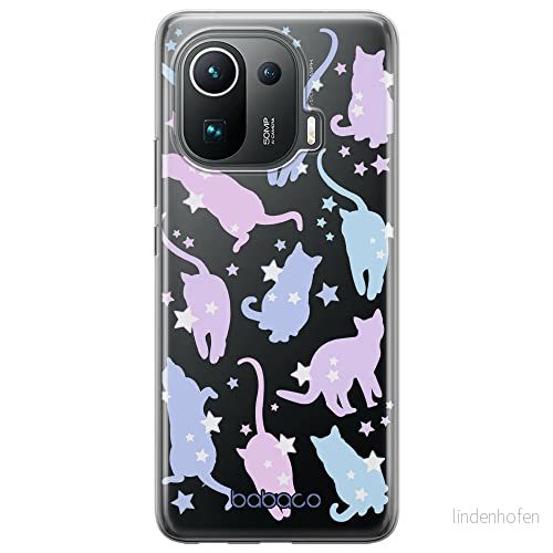 ERT GROUP mobiltelefonfodral för Xiaomi MI 11 PRO originalt och officiellt licensierat Babaco mönster Cats 016 optimalt anpassad till formen på mobiltelefonen, gedeeltelijk transparant 5905131104533