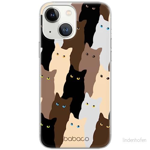 ERT GROUP mobiltelefonfodral för Iphone 13 MINI originalt och officiellt licensierat Babaco mönster Cats 001 optimalt anpassad till formen på mobiltelefonen, fodral tillverkad av TPU plast 5905131057150