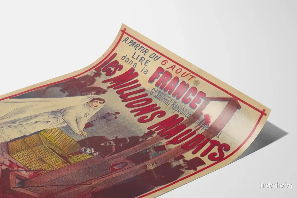 Vintageposter Les Millions Maudits av Jules de Gastyne - Bild 3