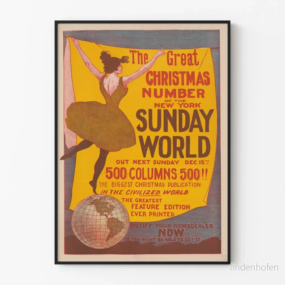 Vintageposter The Great Christmas Number New York Sunday World