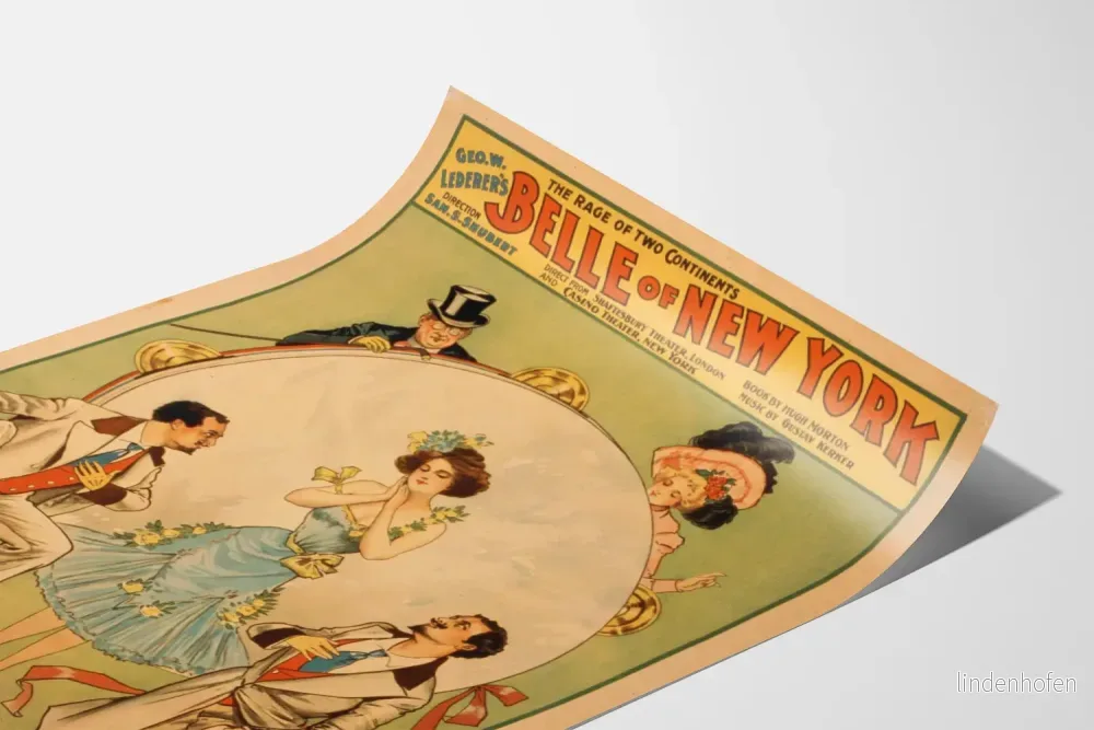 Vintageposter Belle of New York av Geo. W. Lederer - Bild 3