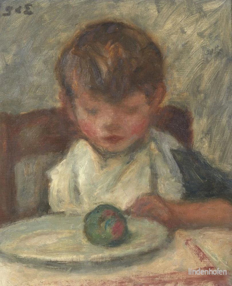 Målning Barn med äpple - Georges D'espagnat | Konsttryck - Bild 2
