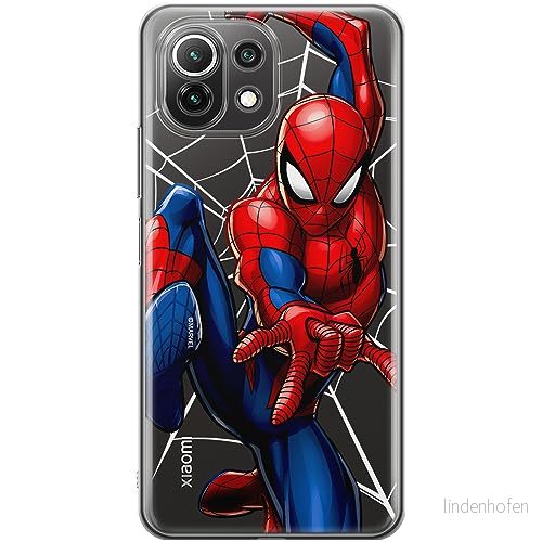 ERT GROUP mobiltelefonfodral för Xiaomi 11 LITE 4G / 5G originalt och officiellt licensierat Marvel mönster Spider Man 039 anpassad till formen på mobiltelefonen, gedeeltelijk transparant 5905795014001