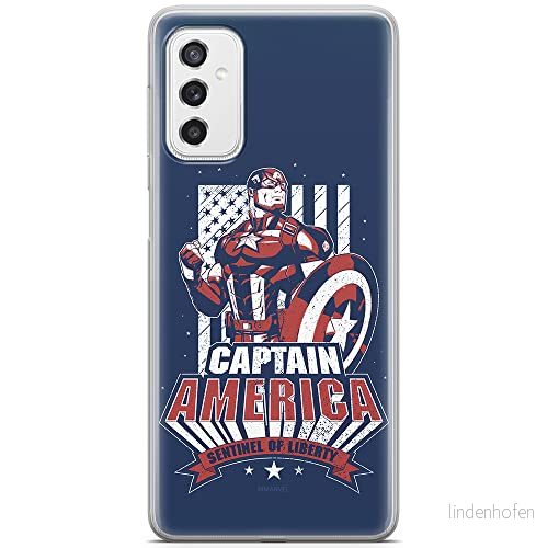 ERT GROUP mobiltelefonfodral för Samsung M52 5G originalt och officiellt licensierat Marvel mönster Captain America 018 optimalt anpassad till formen på mobiltelefonen, fodral tillverkad av TPU plast 5904805488016