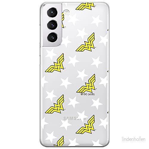 ERT GROUP mobiltelefonfodral för Samsung S21 originalt och officiellt licensierat DC mönster Wonder Woman 007 optimalt anpassad till formen på mobiltelefonen, gedeeltelijk transparant 5903932299076
