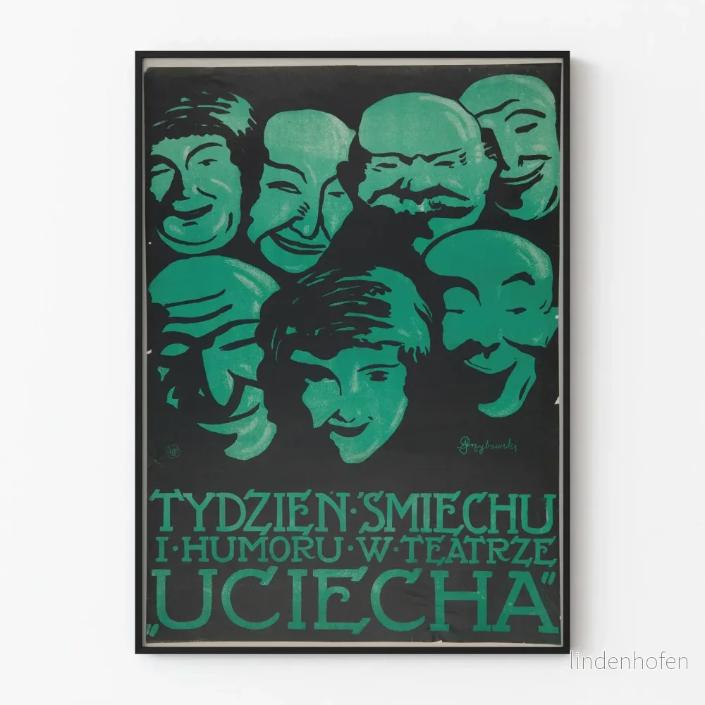 Vintageposter för Uciecha Teatern - Skratt- och humorveckan